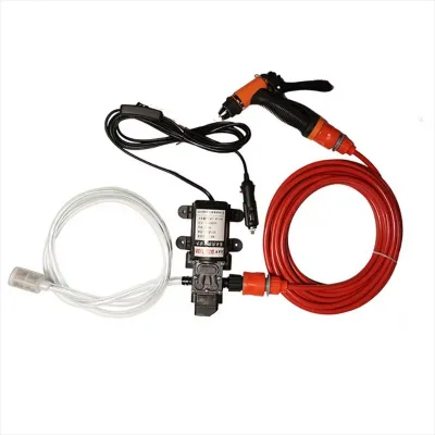 Portable 12V High-Voltage Water Pump All-Copper Car Wash Machine with Household Water Gun Electric Cleaning Tool