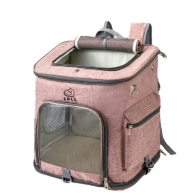 Extra Large Foldable Pet Backpack Double Cat Carrier Two Pets Breathable Travel Backpack for Outdoor Walk