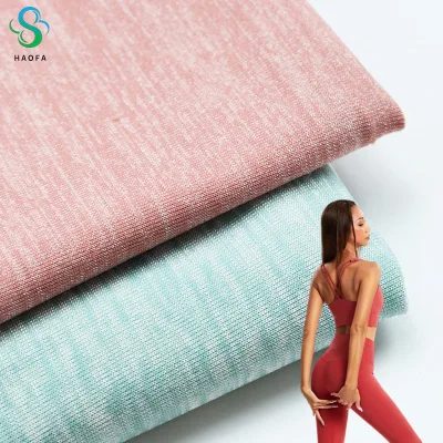 Double Sided Interlock Nylon 67% Spandex 33% Fabric N20/30 Semi Gloss High Elastic Short Sleeve Sports Vest Fabric