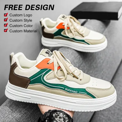 Factory Price Four Seasons Personality Pu Upper Board Shoes High Quality School Style Low Top Fashion Shoes