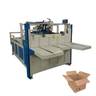 Eco-Friendly Semi Automatic Carton Box Folder Gluer Machine Replacing Copper Nails