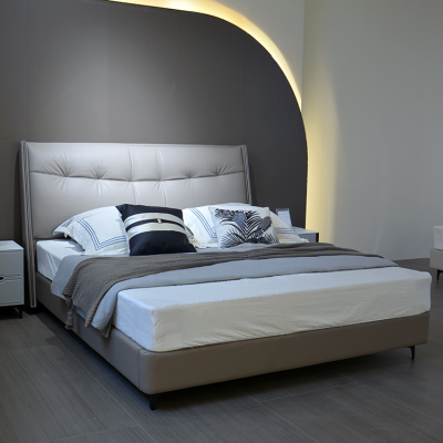 Premium Modern Design Truly Quality Upholstered Bed for Bedroom or Hotel Furniture Master King Size Bed Set