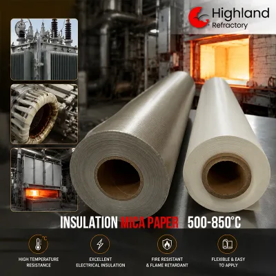 Phlogopite Mica Paper Roll 1000C Electric Motor Winding H Class Dielectric Insulation Sheet Engineering Bulk Order