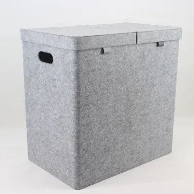 Wholesale Felt Storage Basket Collapsible Sturdy Felt Storage Cosmetics Storage Box Jewelry Box Sustainable Eco Friendly Product