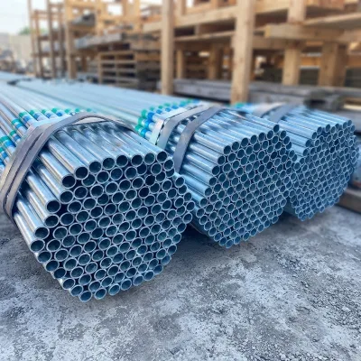 Galvanized Round Steel Pipe ASTM A53 OD 32mm 48mm 76mm WT 2mm 3mm Z275 for Construction Greenhouse Fencing Infrastructure