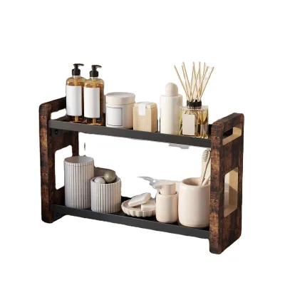 Bathroom Countertop & Vanity Organizer Eco-Friendly Modern Wooden Jewelry & Perfume Storage Organizer