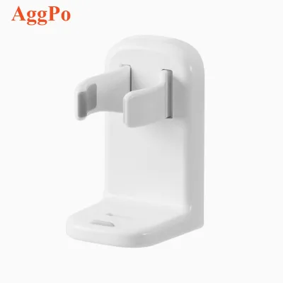 Modern Plastic Electric Shaver Storage Rack with Double Tiers Lazy Corner Bracket Punch-Free Hanger Razor Storage Toilet Rack