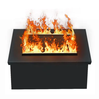 Customized Freestanding Modern Indoor LED Simulated Fireplace with Remote Control Electronic Burner and Heater Embedded Core