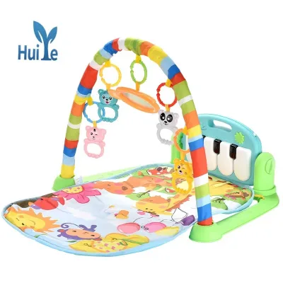 Huiye 6 in 1 Baby Play Gym Mat Play Gym and Piano Tummy Time Baby Activity Play Mat