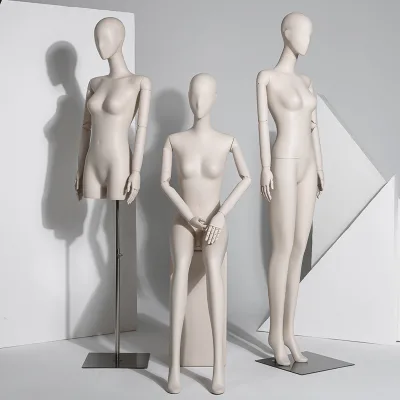 Fiberglass Fashion Abstract Head Lady Cloth Mannequin for Store Female Manikin Dummy