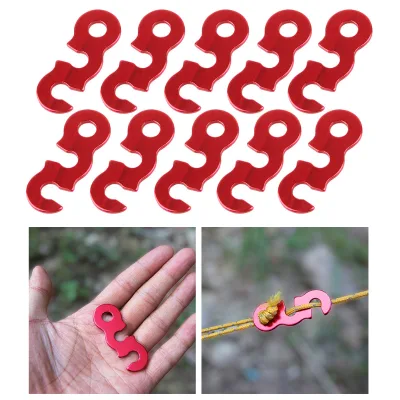 Aluminum Alloy 3-Hole Guyline Tensioner, Quick Knot Rope Adjuster, Anti-Slip Tent Cord Lock, Multi-Use Windproof Fastener