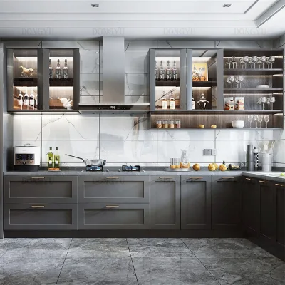 Kitchen Furniture Design Wood Veneer Kitchen Cabinet for Canadian Project Whole Kitchen Cabinet Set