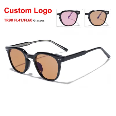 Sunray Blue Light Therapy Glasses for Visual Comfort Light Filtering with FL41 FL60 Rose Amber Tint TR90 Lightweight Unisex