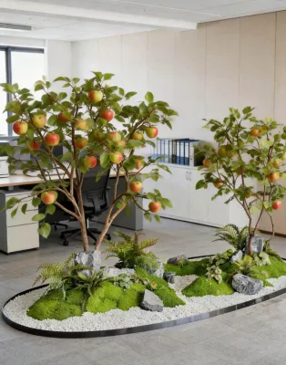 Simulation Apple Fruit Tree Decor Plant for Home Living Room Window Display  Party Cafe Exhibition Indoor Scene Layout Ornament
