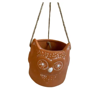 terracotta animal planters Hanging Terracotta Animal Themed Planter Plant Pots (Owl)