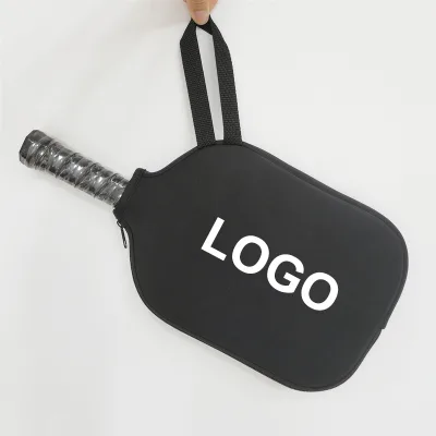 Factory Direct Pickleball Paddle Cover Neoprene PU Leather Custom Logo Sublimation 100g China Origin Handle