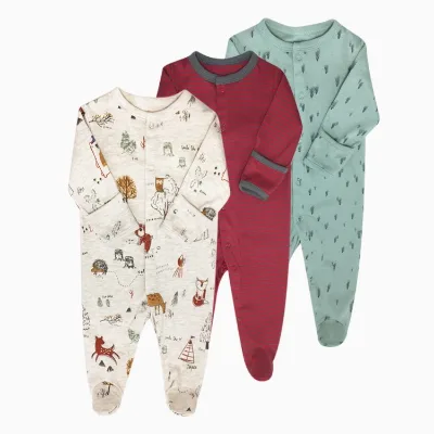 High Quality soft knitted children romper dot printed  baby cotton romper for girls
