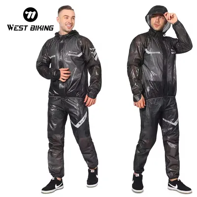 WESTBIKING New Men Cycling Windproof Raincoat Sport Jacket Rainwear Suit Outdoor MTB Bike Bicycle Raincoat Women Rain Pants Sets