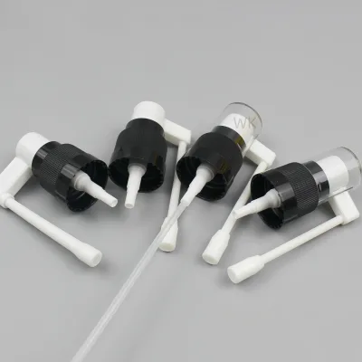 18/410 20/410 PP Plastic Non-Spill Fine Mist Long Nozzle Spray Pump Nasal Oral Bottle Stopper Smooth Ribbed 0.12ml