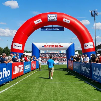 Football Air Balloon Sport Theme Inflatable Arch Inflatable Carnival Entrance Arch Inflatable Arch for Outdoor