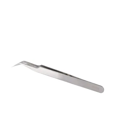 Stainless Steel Sanding Tweezers, Grafting and Planting False Eyelashes Clip, Elbow, Fine Tip Repair Tool Set