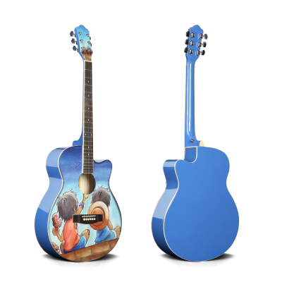 New Texture Design Guitar Acoustic in Many Kinds of Patterns Guitar for Child