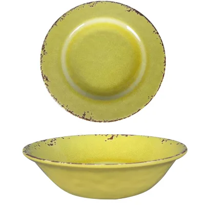 Lime Green Dinnerware Melamine with Dinner Plates,side Dishes and Salad Bowls