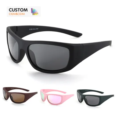 Bemore Cycling Sports Sunglasses UV 400 Polarized 180 Degree ultra Elastic Frame Skin Feeling Fashion for Unisex