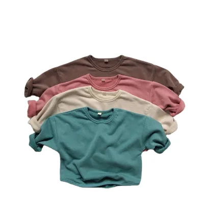 Children Solid Boys Hoodies for Kids Baby Hoodie Kid Pullover Sweatshirt Custom Logo Design Girls Hoodies