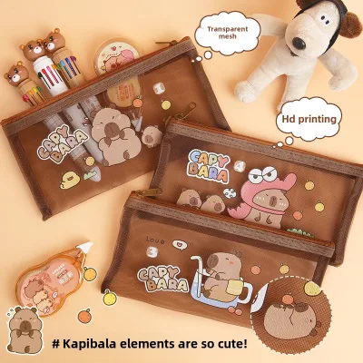 Kapibala Single Large Capacity Stationery Pen Bag Simple Pen Bag Large Capacity Simple High Appearance Level Student Test Bag