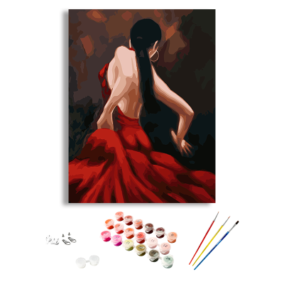 Custom Frameless Dance Portrait Art Picture Classic Style Printed Wall Art and Paintings by Numbers