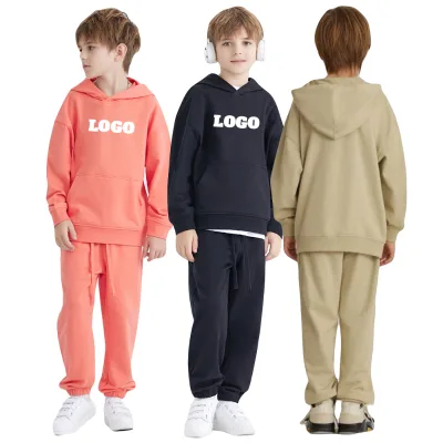 BW14 330G Cotton 100% Custom Print Hoodie Oversized Children Pullover Hoodies Sweatshirts Printing Logo Kids Heavyweight Hoodies