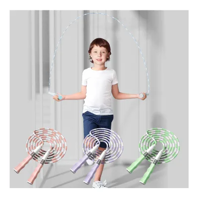 Aolikes 3204 Jump Rope Pearl Knot Pattern Soft and Wear-resistant Jump Rope Adjustable Practice Anti slip Jump Rope