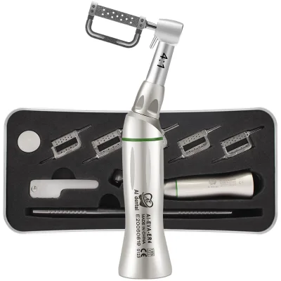 AI-EVA-ER4 4:1 Reduction Low Speed Dental Contra Angle Electric Motor Handpiece Orthodontic Consumables Products with Saw Blades