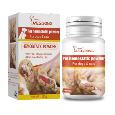 Pet Hemostatic Powder With Pain Relieving and Stopping Bleeding Fast Powder for Dogs and Cats
