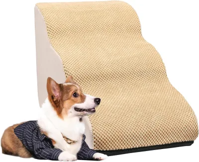 Pet Ladder for Beds Pet Dog Stairs Durable High Density Foam 2/3/4 Steps Stairs for Young Aged Small Dog Bed Stairs