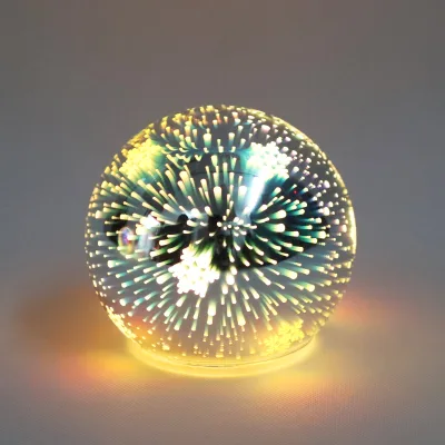 Christmas Decoration Items 10 12 15 cm 3D Firework Effect Christmas Ball Sphere Light for Festive Home Decor