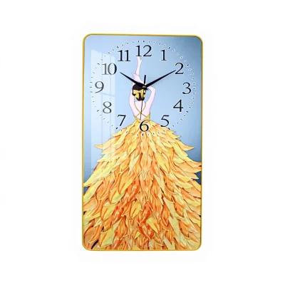 Nordic Light Luxury Quartz Movement Three-Hand World Time Display Feathered Dress Pattern Decorative Wall Clock for Living Room