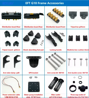EFT G18 18KG 18L Agricultural Drone Maintenance Accessories Arm Distribution Board Head Cover Foot Fixed Base
