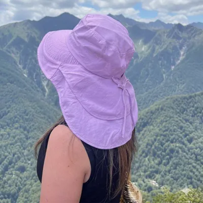 Lightweight Ponytail Hole Visor Hat - Big Brim Sun Hat for Women - Outdoor Sunscreen Cap with Eye Protection