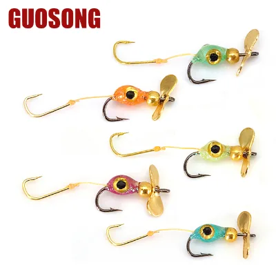 Bass Fishing Tackle Fishing Jig Head with Asymmetrical Prop Tungsten Propeller Ball Head Jig