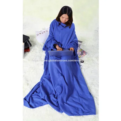 Travel blankets,Sleep blanket,Snuggle blankets,Winter Warm Fleece Blanket Rope with Sleeve Throws on Sofa/Bed/Plane Travel Plaids