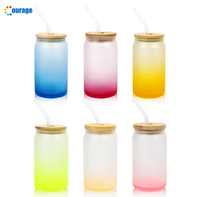 Courage 16 oz Color Sublimation Iridescent Glass Can Wholesale
