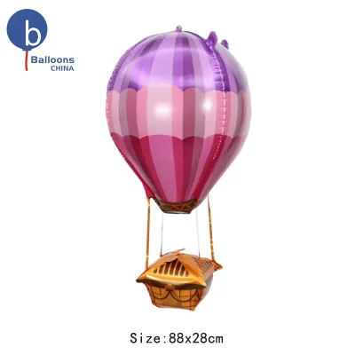 Custom Single Hot Air Balloon Foil Balloon-Glossy Version Custom Color & Size for Party Decorations