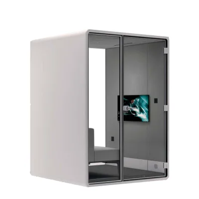 Portable Metal Frame Easy Assemble Sound Absorption Office Phone Booth Sound Proof Booth