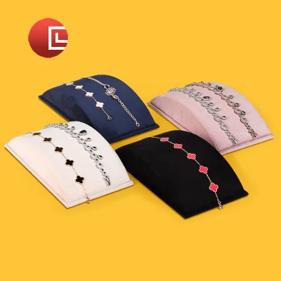 Countertop Conversion Display | Velvet Bracelet & Chain Rack for Organized Presentation & Impulse Sales of Jewelry