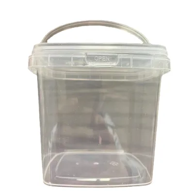 Transparent Storage Tote Square Bucket PP Food Storage Bucket