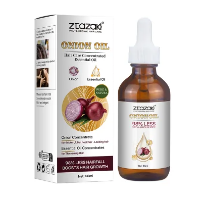 Ztazaki 60ML Organic Onion Essentiall Hair Oil 60ml With Dropper Hair Care Onion Oil for Hair