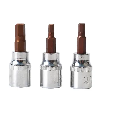 High Quality CR-V S2 Steel 1/4 Hex Bit Socket Spline Socket Screwdriver Bit Socket Set for Auto Machine Repair Fastening