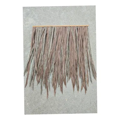 Wholesale Eco-Friendly Durable HDPE Plastic Grass Artificial Thatch Tiles for Gazebo and Umbrella Roof Cover